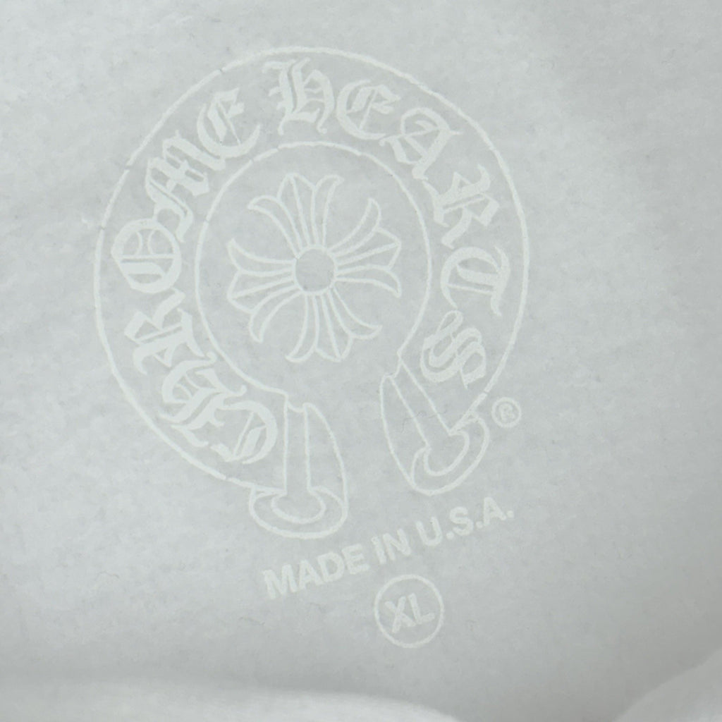Size XL - Chrome Hearts Vertical Logo Fleece Hoodie ' White ' | NEW!
