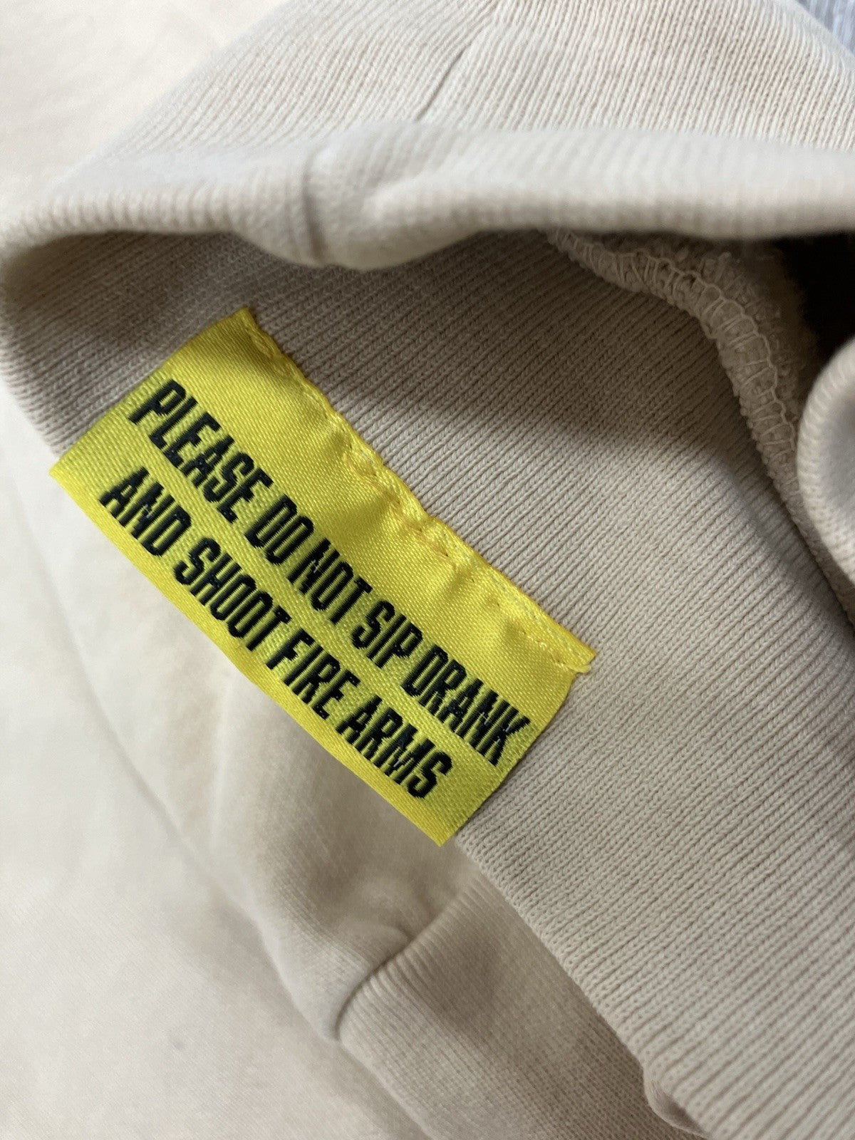 Size Large - Thats A Awful Lot Of Cough Syrup Hoodie ' Beige, White '