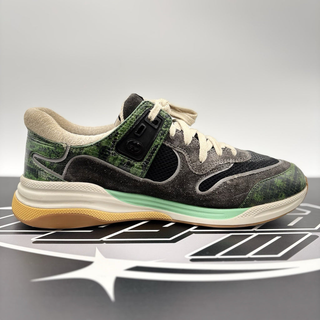 Size 10 G (10.5 US) - Gucci Ultrapace ' Green Tejus Printed ' | GOOD CONDITION!