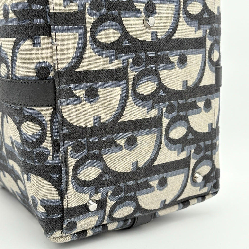 Dior Oblique Jacquard Maxi Weekender 40 Bag ' Beige ' | SUPER CLEAN!