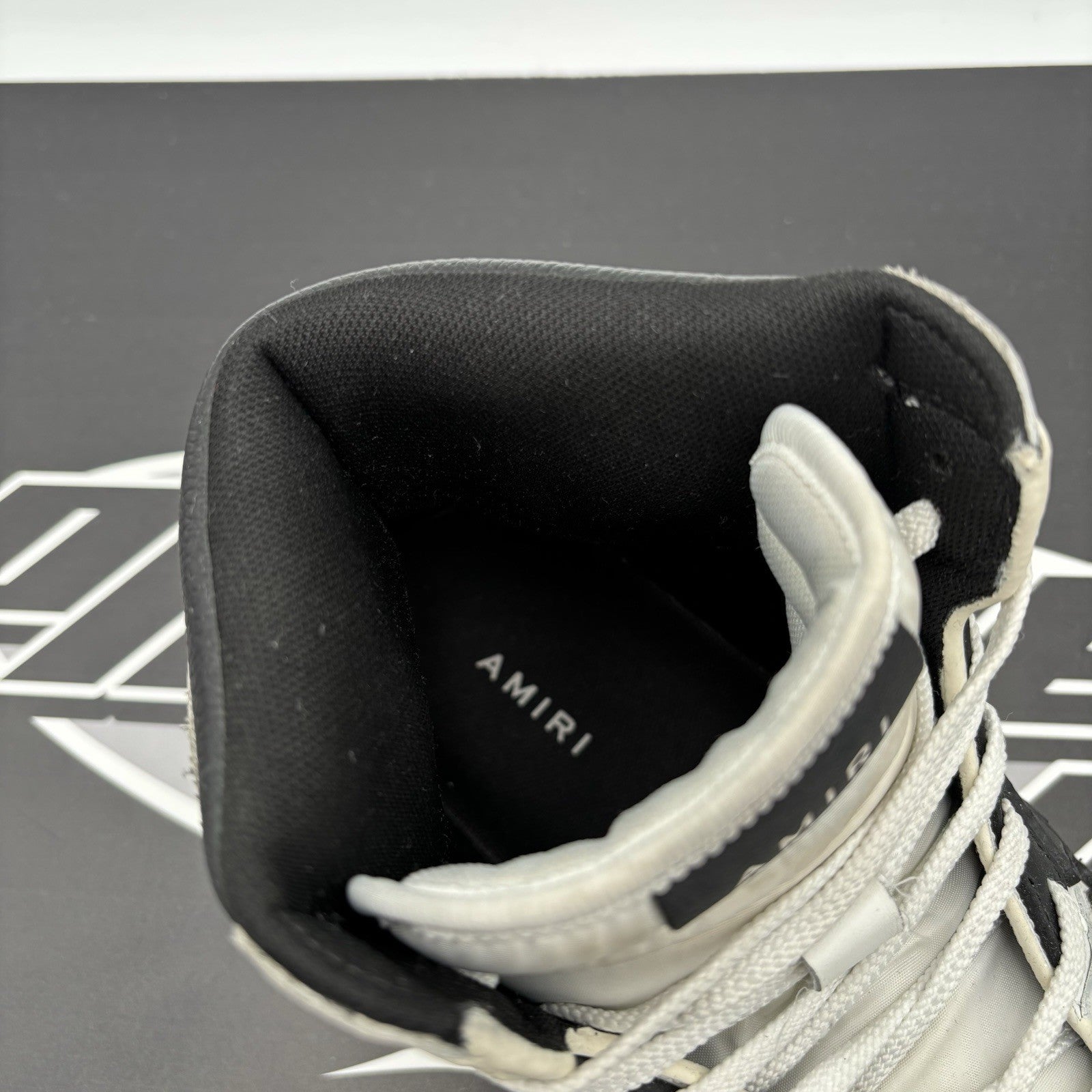 Size 42 (9US) - Amiri Skel High Top Sneakers ' White, Black ' | GREAT CONDITION!