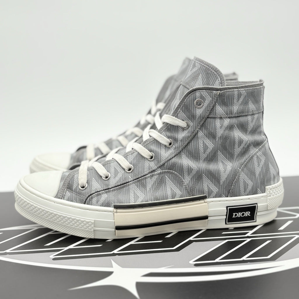 Size 45 (12 US) - Dior B23 High CD Diamond ' Grey White ' | GOOD CONDITION!