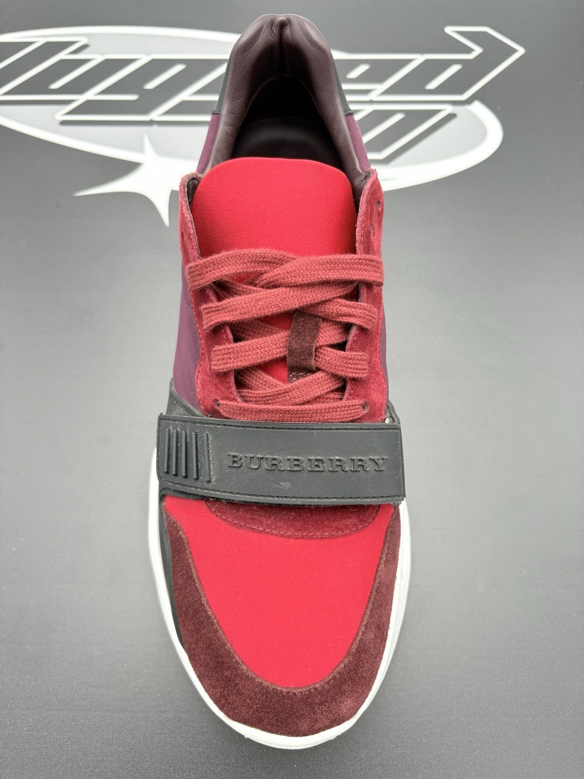 Size 43.5 (10.5 US) - Burberry Regis Sneaker ' Red Black ' | GREAT CONDITION!