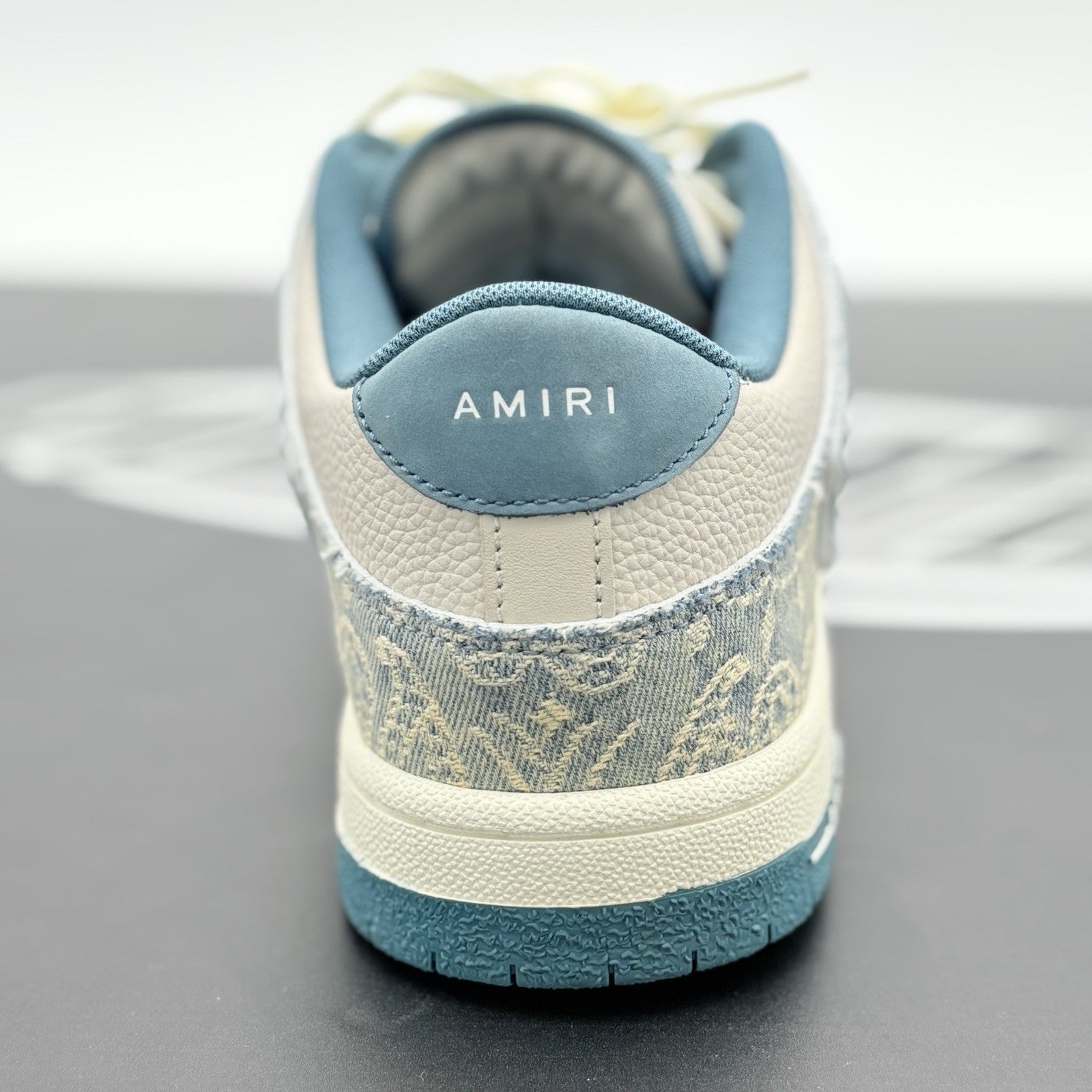 Size 42 (9 US) Amiri Skel Low Top ' Bandana Jacquard - Denim ' ONLY WORN ONCE!