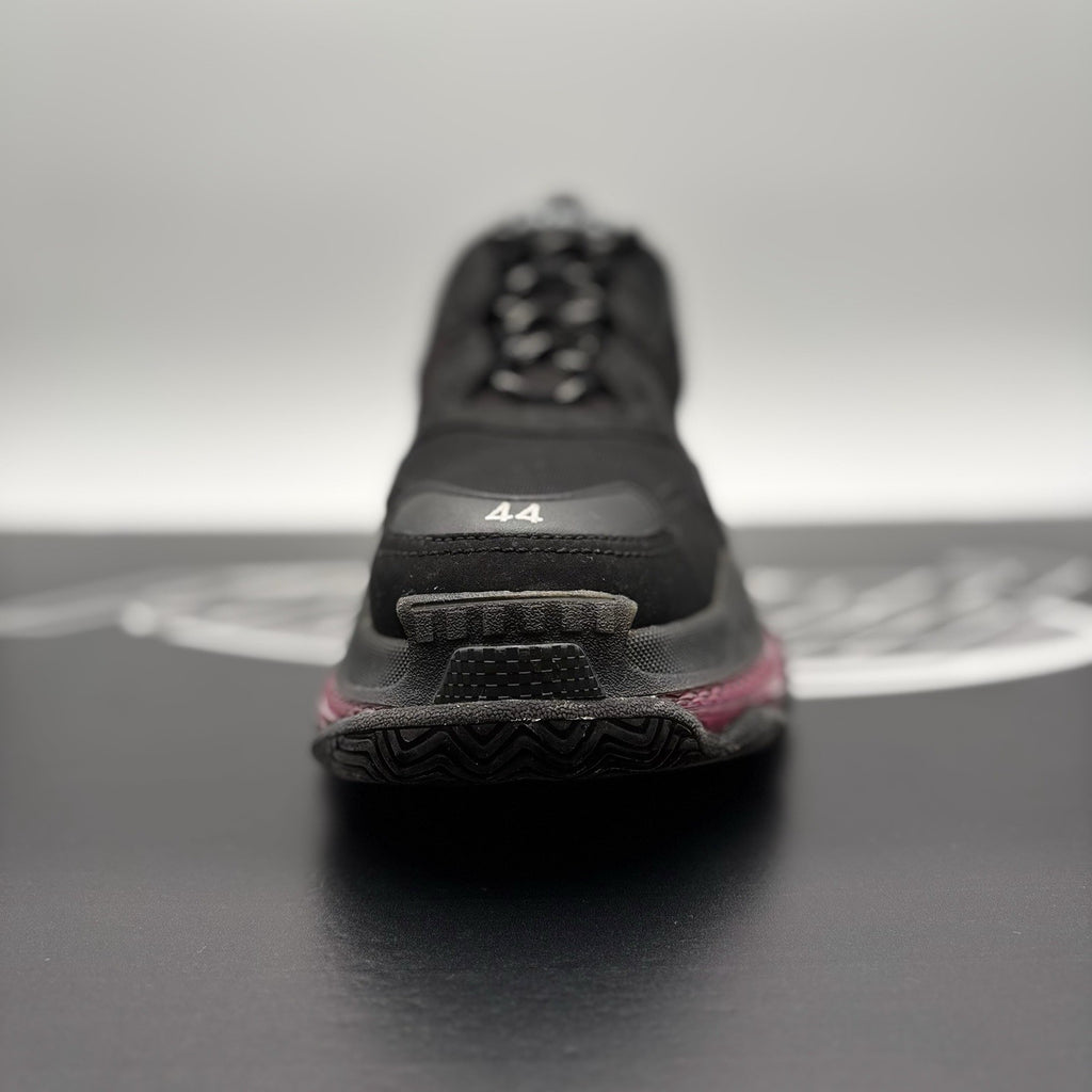 Size 44 - Balenciaga Triple S Clear Sole ' Black Neon Pink ' | GOOD CONDITION!
