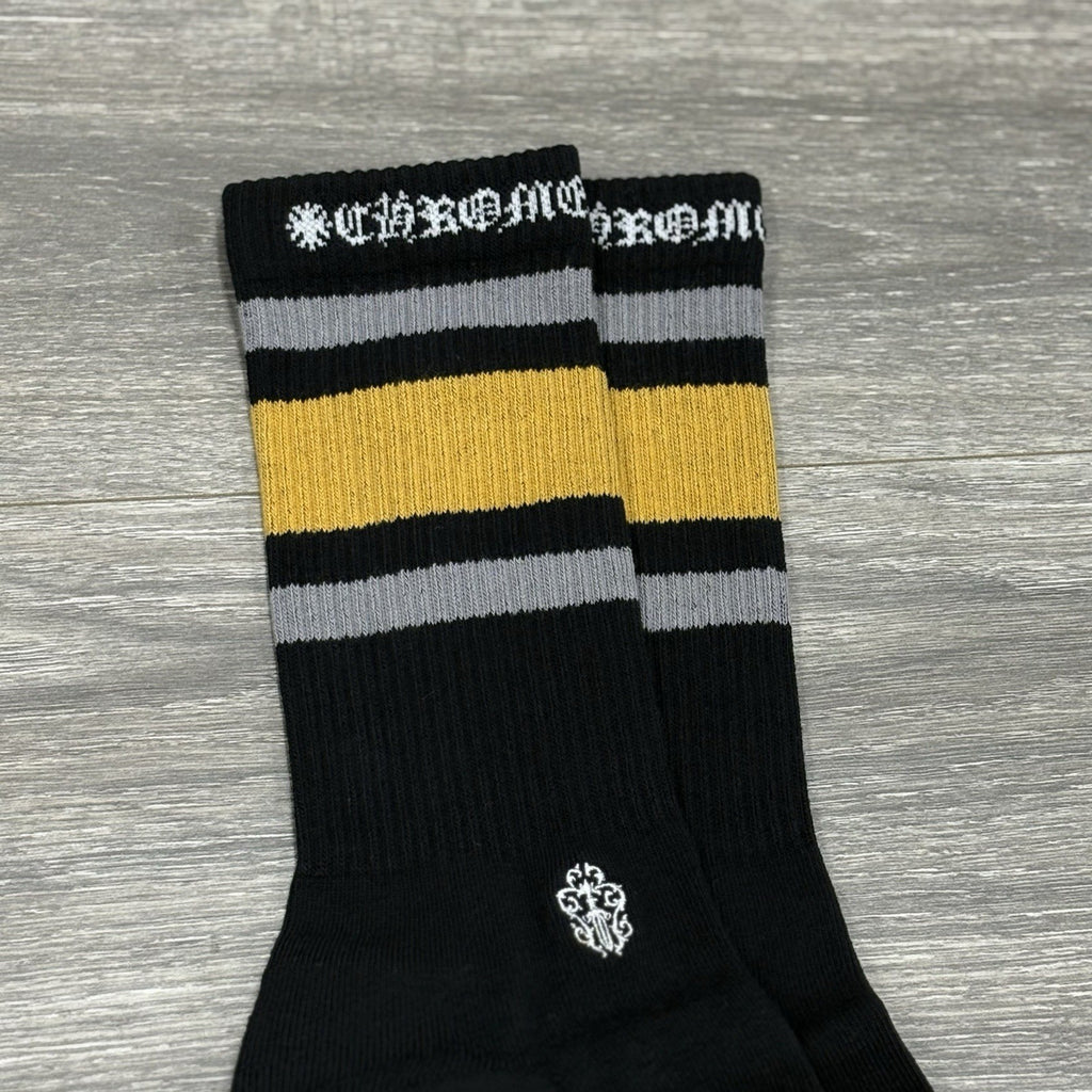 Size Large (9-13 US) - Chrome Hearts Sport Socks ' Black ' | NEW!