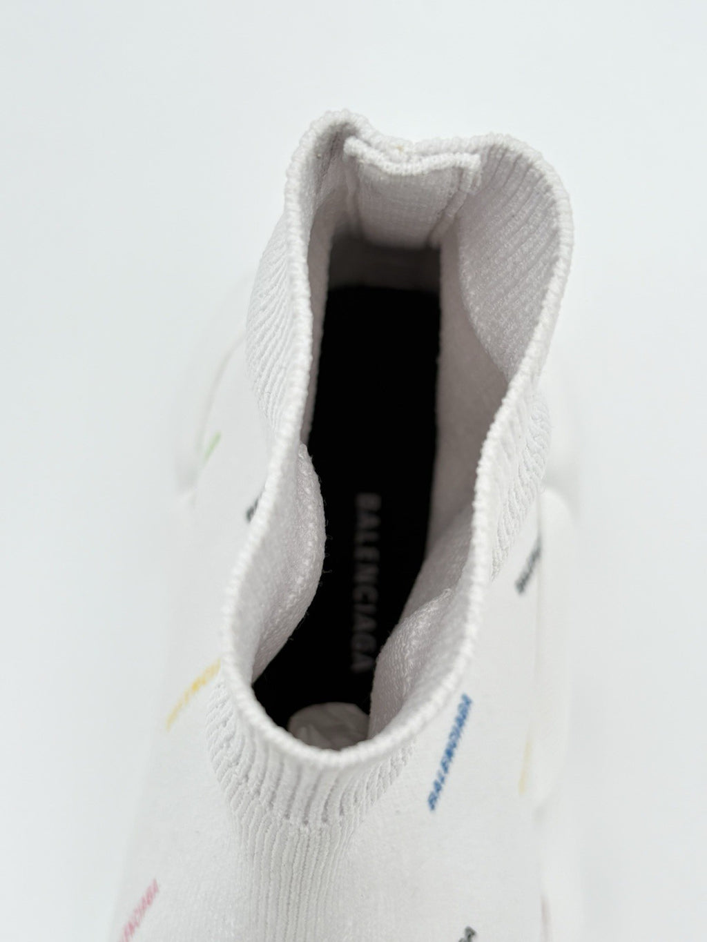 Size 39 (6 US) - Balenciaga Speed Trainer Allover Logo ' White ' | BRAND NEW!