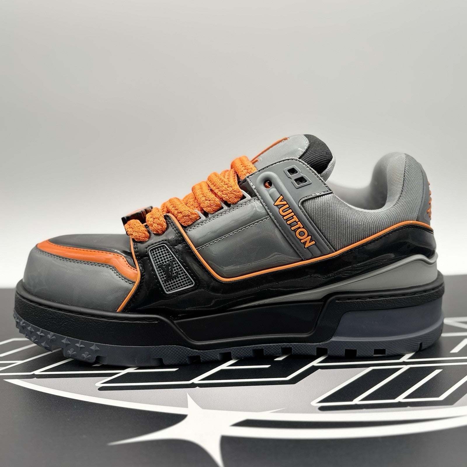Size 10 LV (11-11.5 US) - Louis Vuitton Maxi ' Black, Orange ' | SUPER CLEAN!