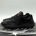 Size 7 UK (8 US) - Prada Americas Cup ' Black Leather ' | GOOD CONDITION!