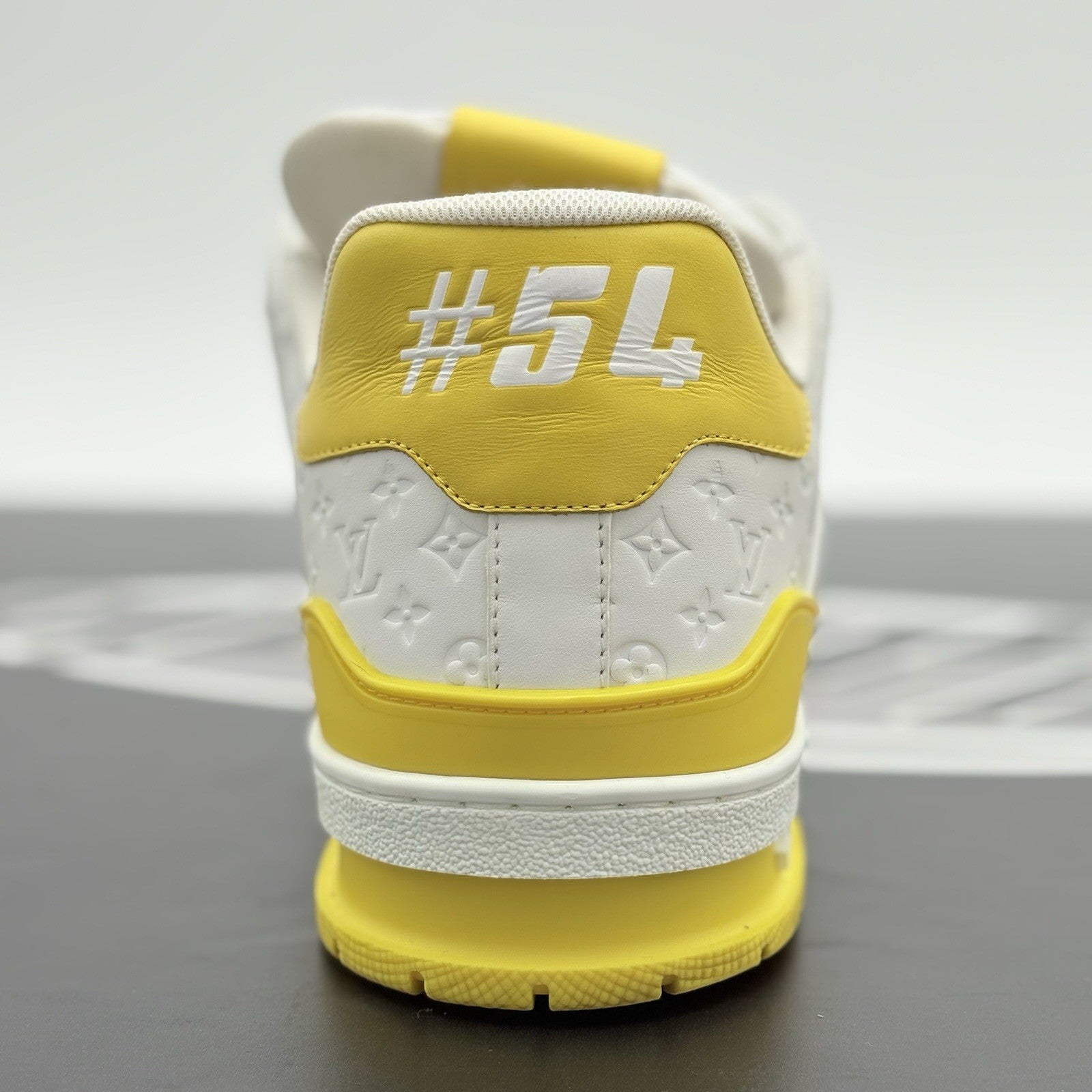 Size 9.5 LV (10.5-11 US) Louis Vuitton Trainer ' White Yellow ' | SUPER CLEAN!