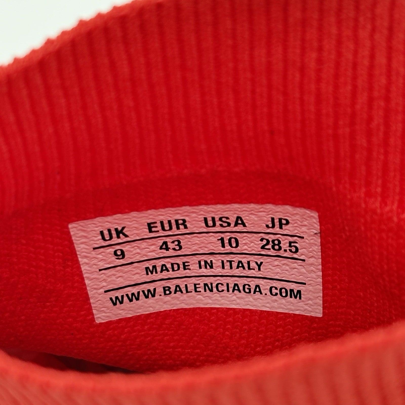 Size 43 (10 US) Balenciaga Speed 2.0 ' All Over Logo Intense Red ' | BRAND NEW!