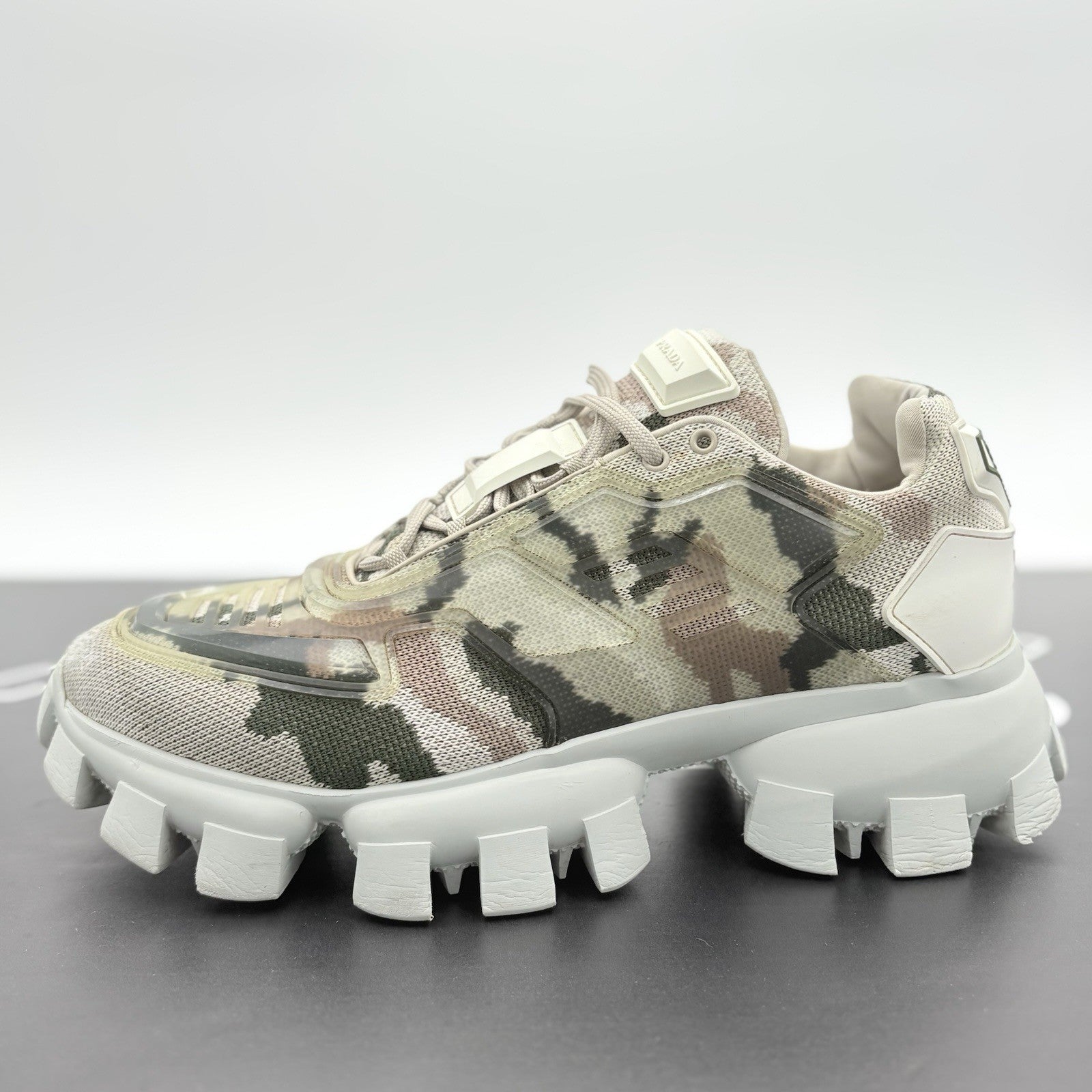 Size 7.5 UK (8.5 US) Prada Cloudbust Thunder Sneakers Men ' Camo ' | GREAT COND!