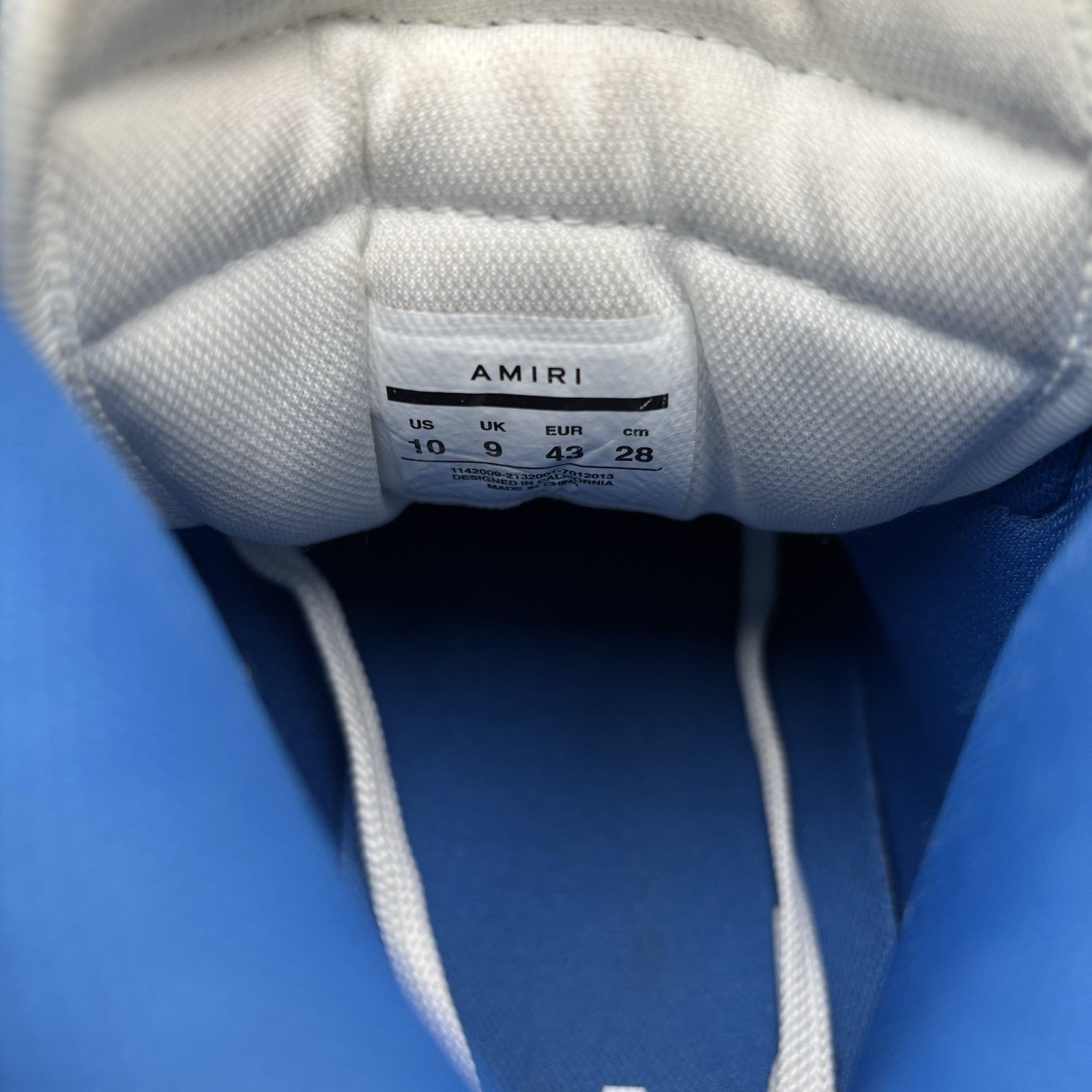 Size 43 (10 US) Amiri Skel High Top ' White Blue ' | GOOD CONDITION!