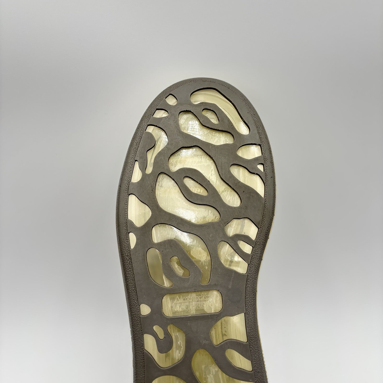 Size 42 (9 US) Alexander McQueen ' Transparent Sole, Snakeskin ' | GREAT!
