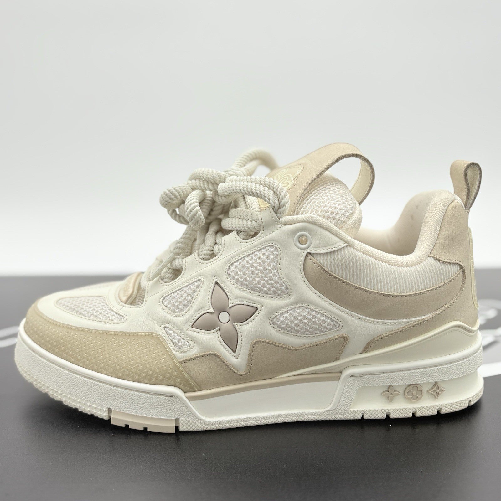 Size 7 LV (8-8.5 US) Louis Vuitton Skate ' Beige White ' | GREAT CONDITION!