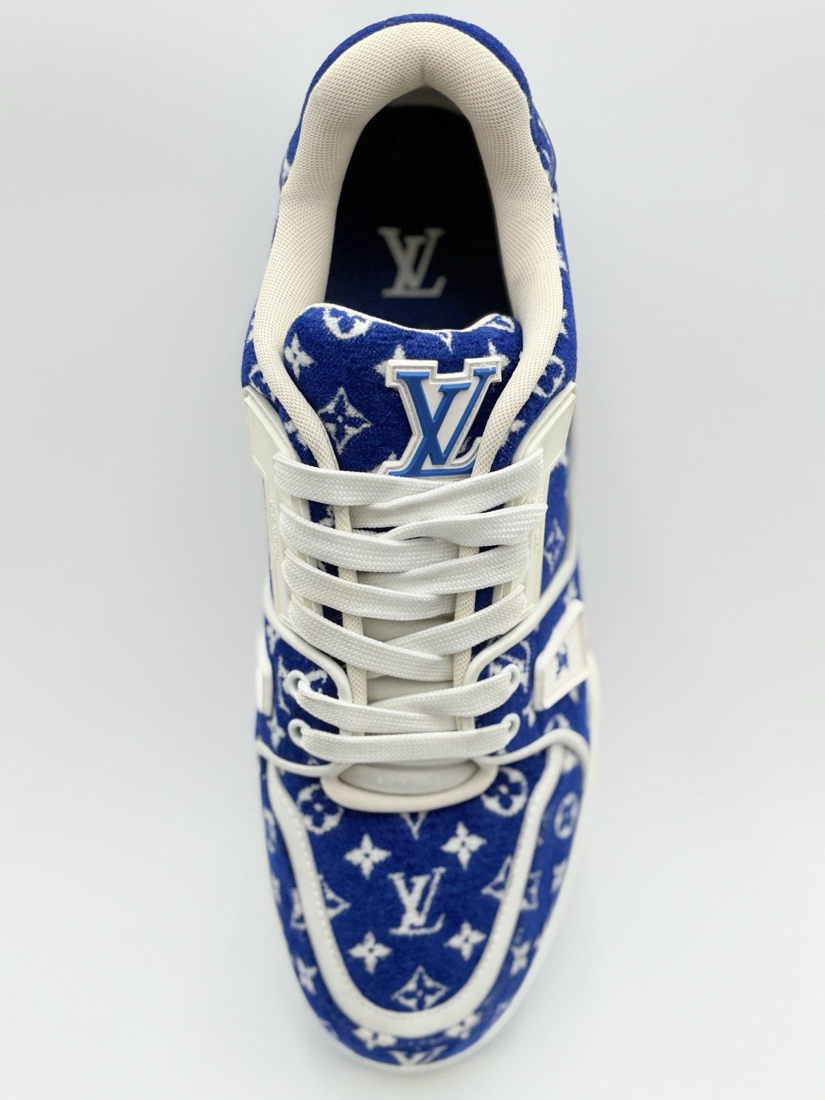 Size 8 LV (9-9.5 US) - Louis Vuitton Trainer ' Blue Monogram ' | SUPER CLEAN!