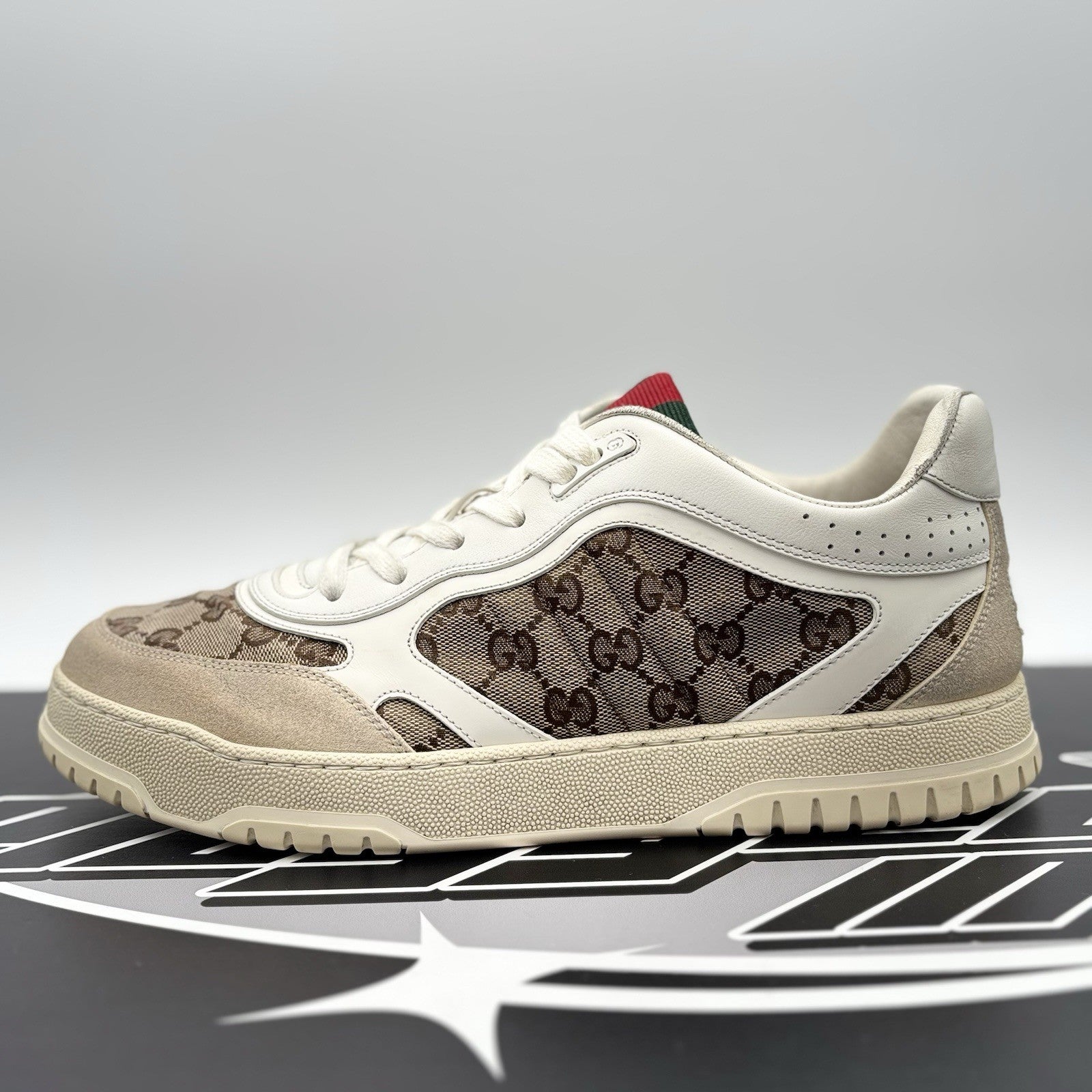 Size 11 G (12 US) - Gucci Re-Web Sneakers GG ‘ White, Beige ‘ | GOOD CONDITION!