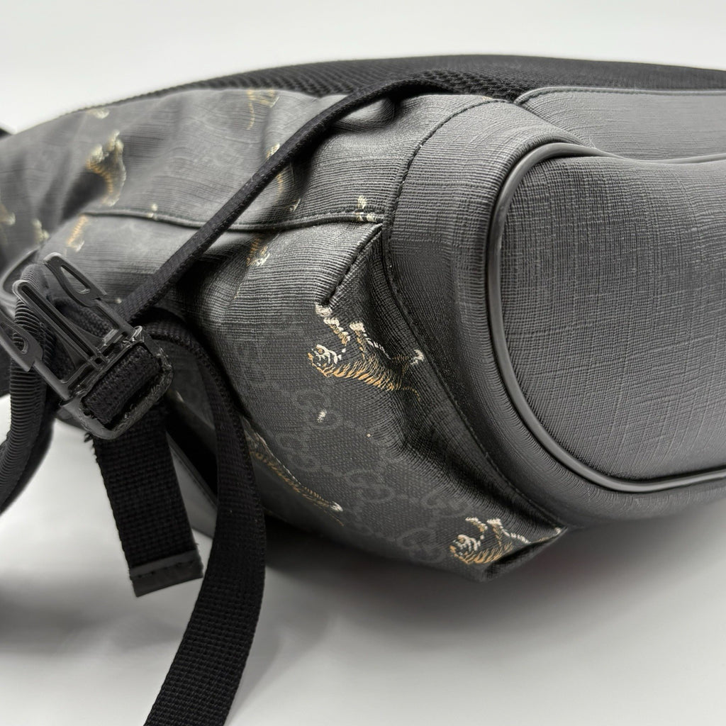 Gucci Bestiary GG Supreme Tigers Backpack ' Black Grey '