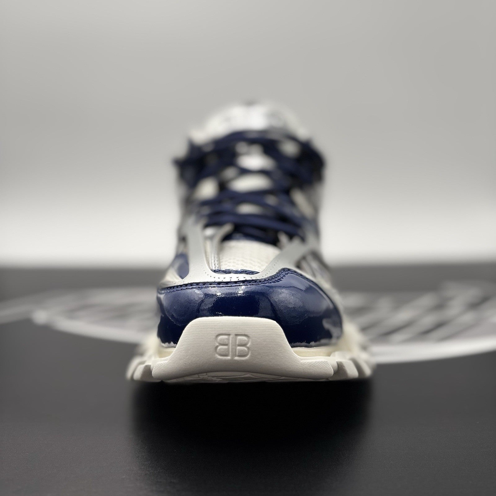 Size 46 (13 US) - Balenciaga Track LED Sneaker ' Silver Navy ' | BRAND NEW!