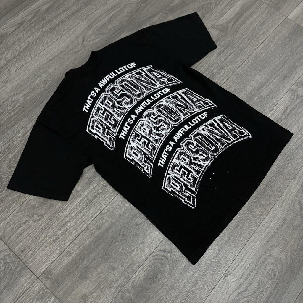 Size L - That’s A Awful Lot Of Cough Syrup X Persona T-Shirt ' Black ' | NEW!