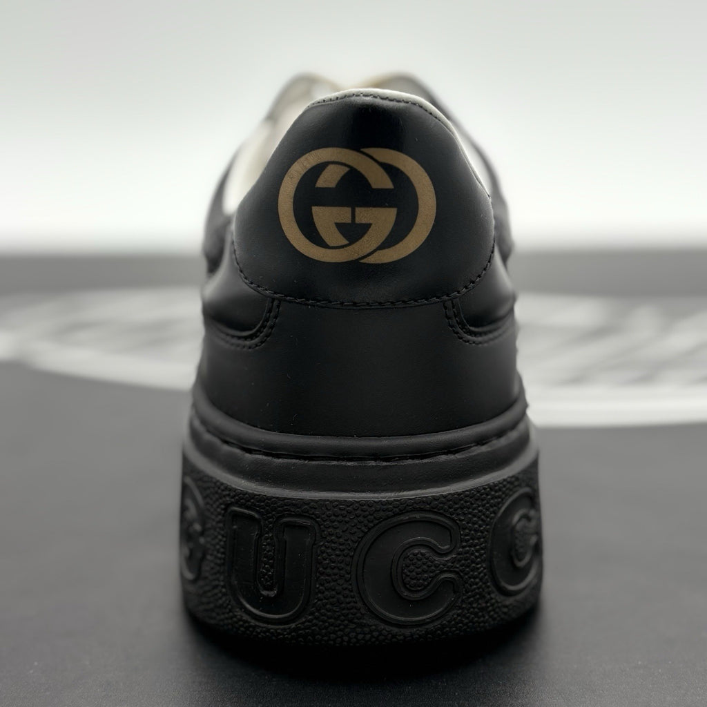 Size 12.5 G (13 US) - Gucci GG Embossed ' Black Leather ' | BRAND NEW!