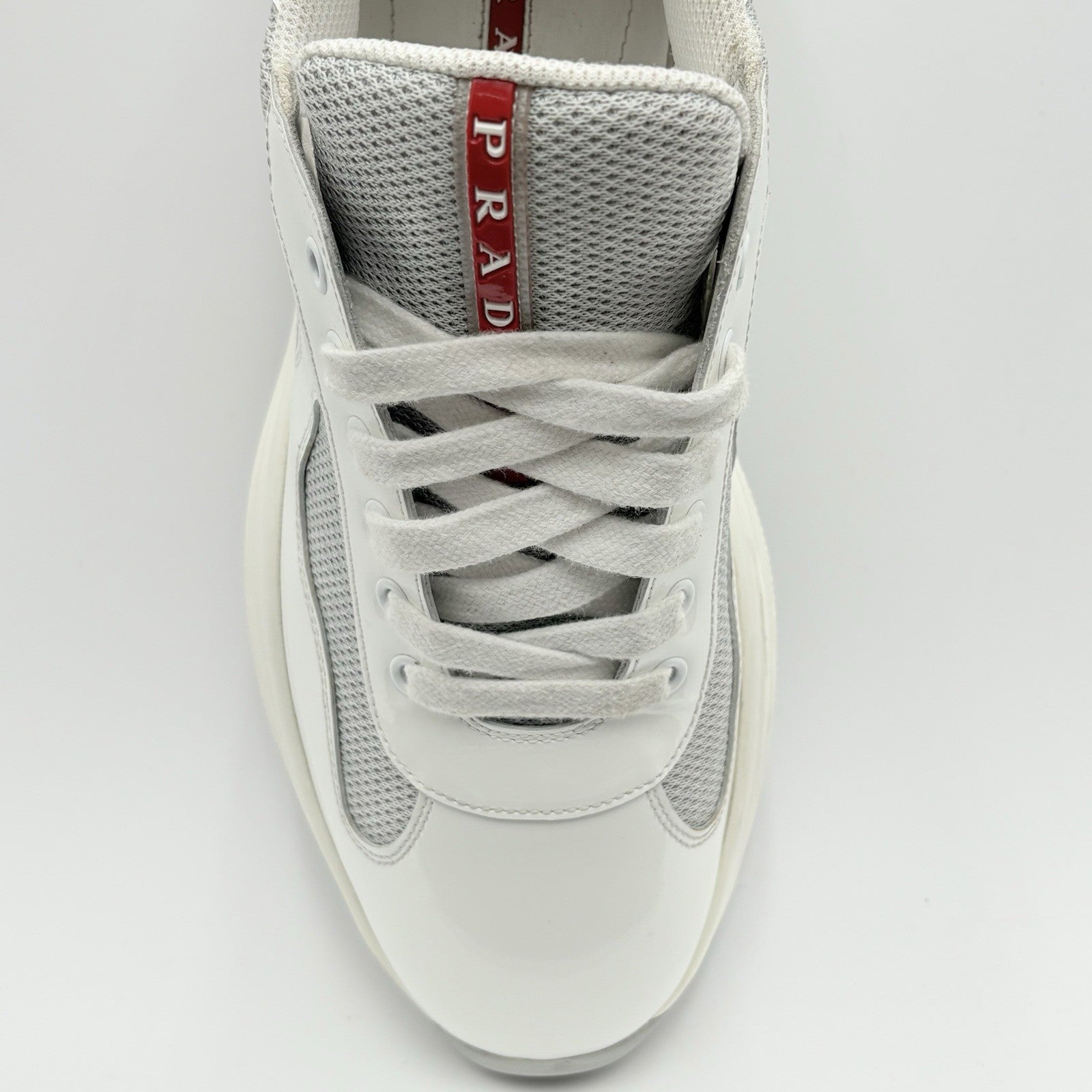 Size 8 UK (9 US) - Prada Americas Cup Sport ' White Grey ' | GREAT CONDITION!