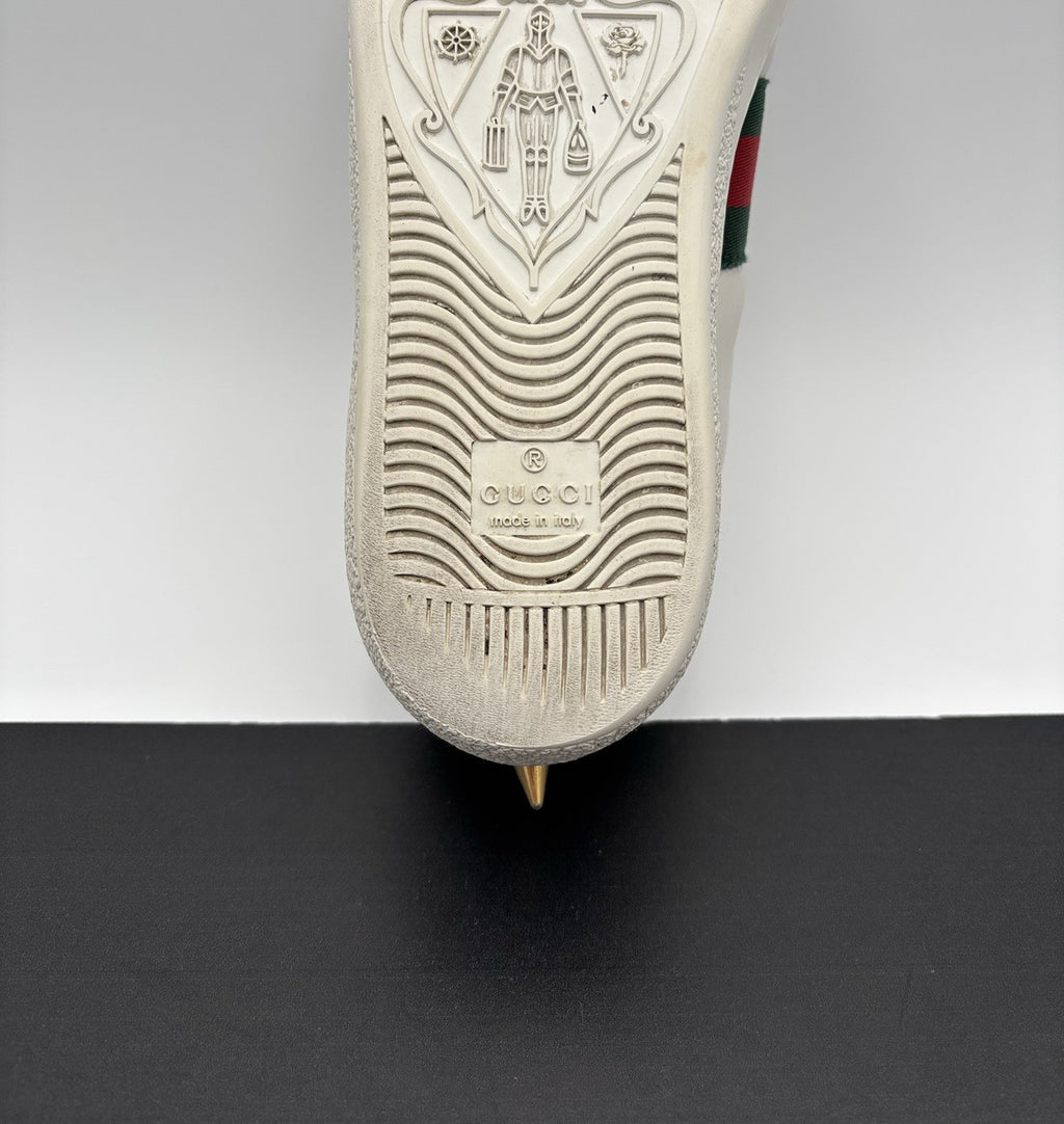 Size 36.5 - Gucci Ace Studded ' White, Pearls ' | GREAT CONDITION!
