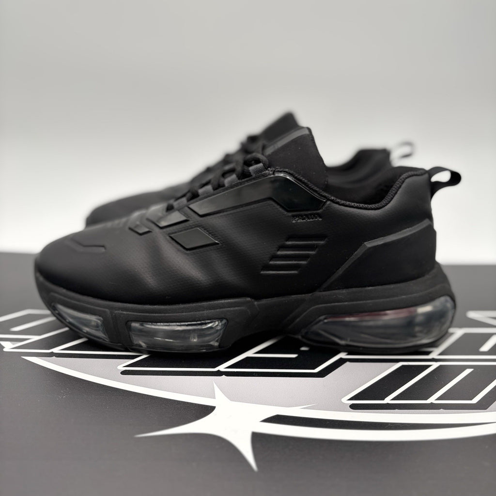 Size 8.5 UK (9.5 US) Prada Collision Technical Fabric ' Black ' | GREAT COND!