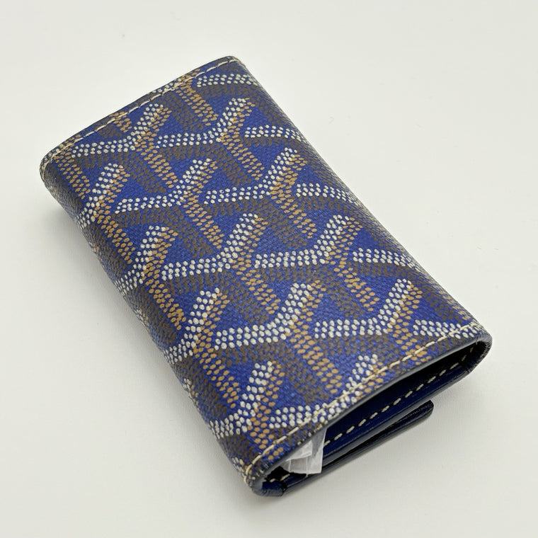 Saint Michel Navy Blue Coated Canvas Key Holder Wallet — photo 3