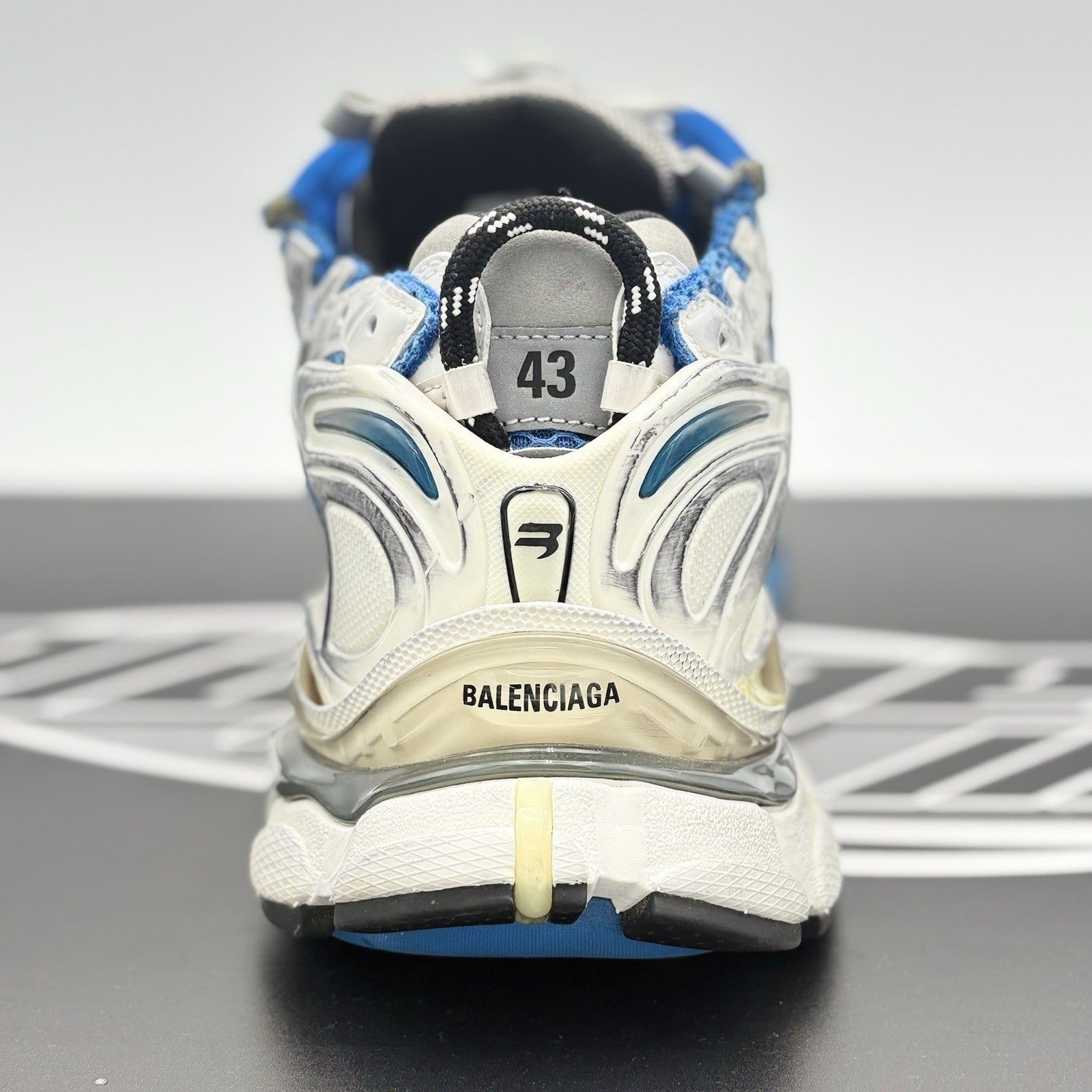 Size 43 (10 US) - Balenciaga Runner ' White, Blue ' | ONLY WORN 3x