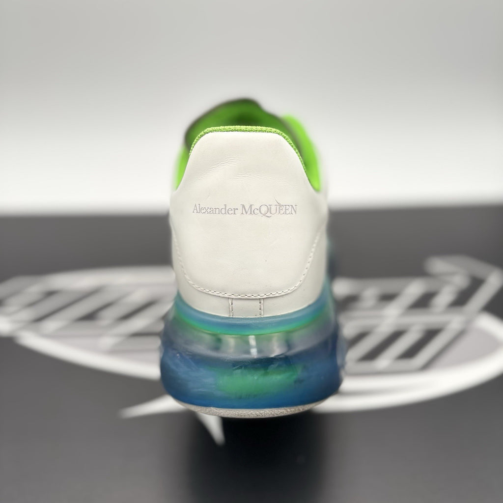 Size 45 (12 US) Alexander McQueen ' Transparent Sole White, Lime '