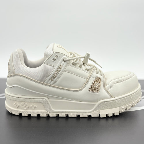 Size 10 LV (11-11.5 US) - Louis Vuitton Maxi Trainer ' White ' | GOOD CONDITION!