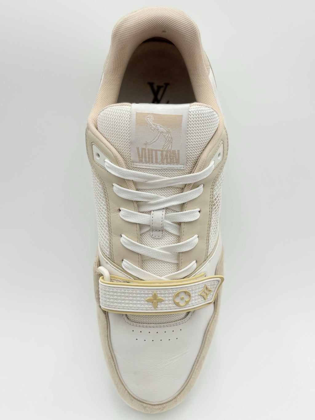 Size 11 LV (12-12.5 US) Louis Vuitton Trainer Strap ' Beige ' | SUPER CLEAN!