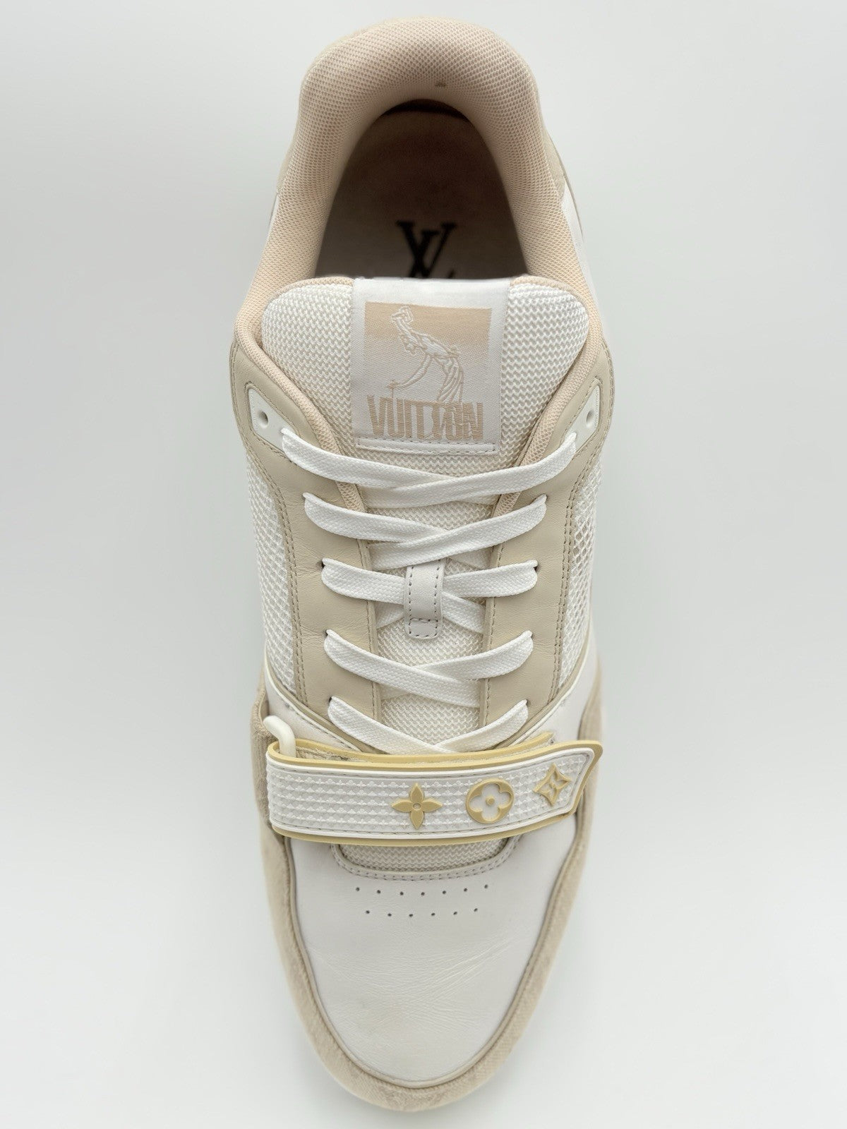 Size 11 LV (12-12.5 US) Louis Vuitton Trainer Strap ' Beige ' | SUPER CLEAN!