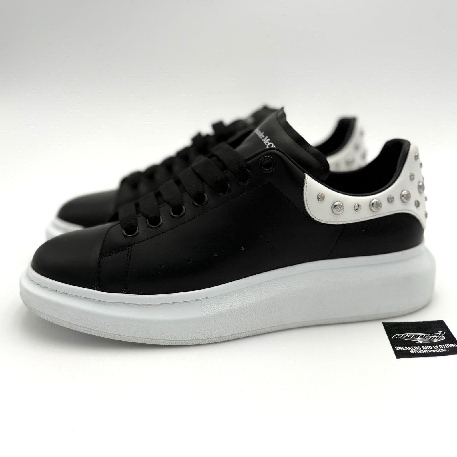 Size 43 (10 US) - Alexander McQueen Studded Oversized ' Black White ' | CLEAN!