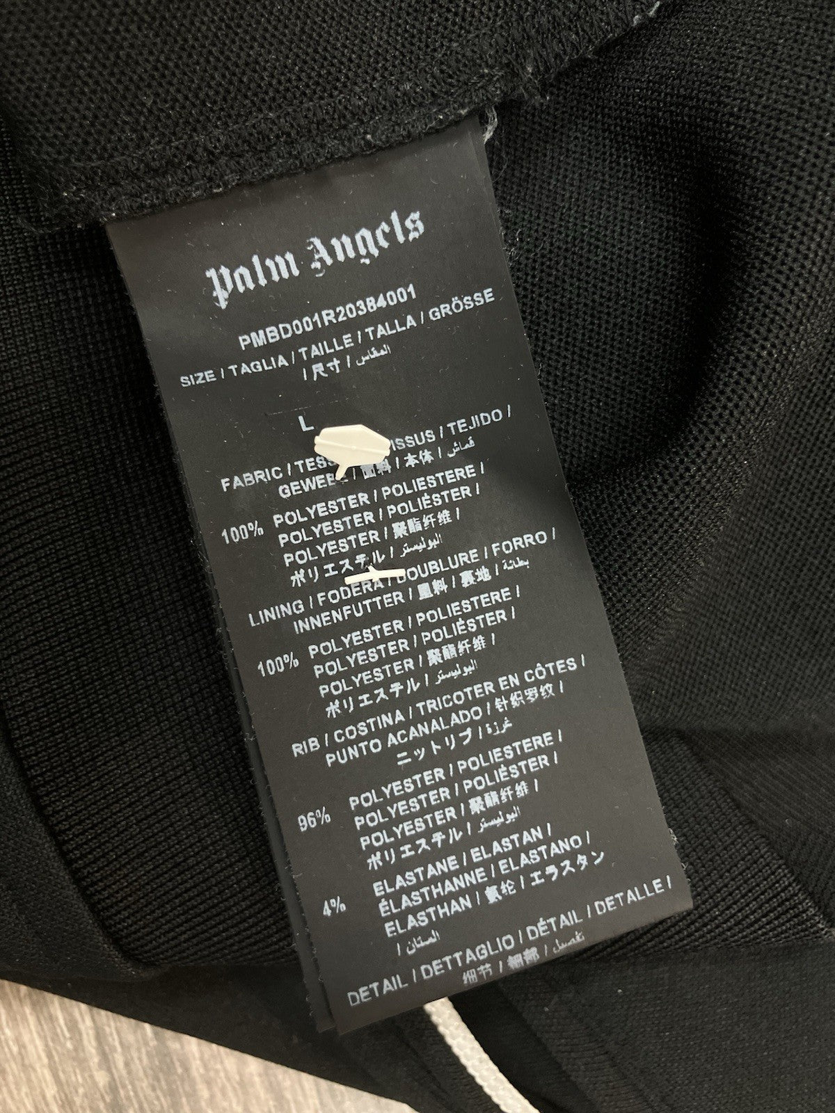 Size L - Palm Angels Classic Track Jacket ' Black White '
