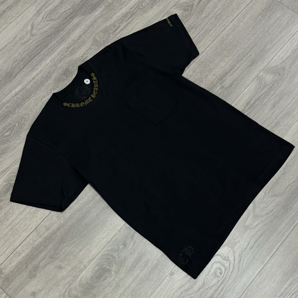 Size M - Chrome Hearts Neck Logo T-Shirt ' Olive Collar ' | BRAND NEW!