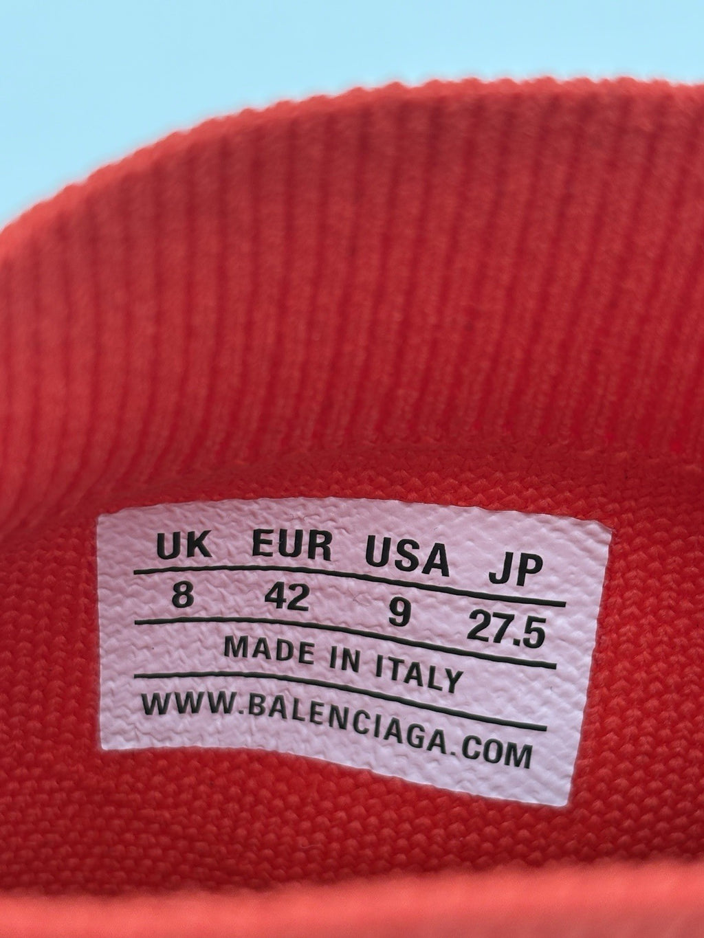 Size 42 (9 US) - Balenciaga Speed 2.0 ' All Over Logo Intense Red ' | BRAND NEW!
