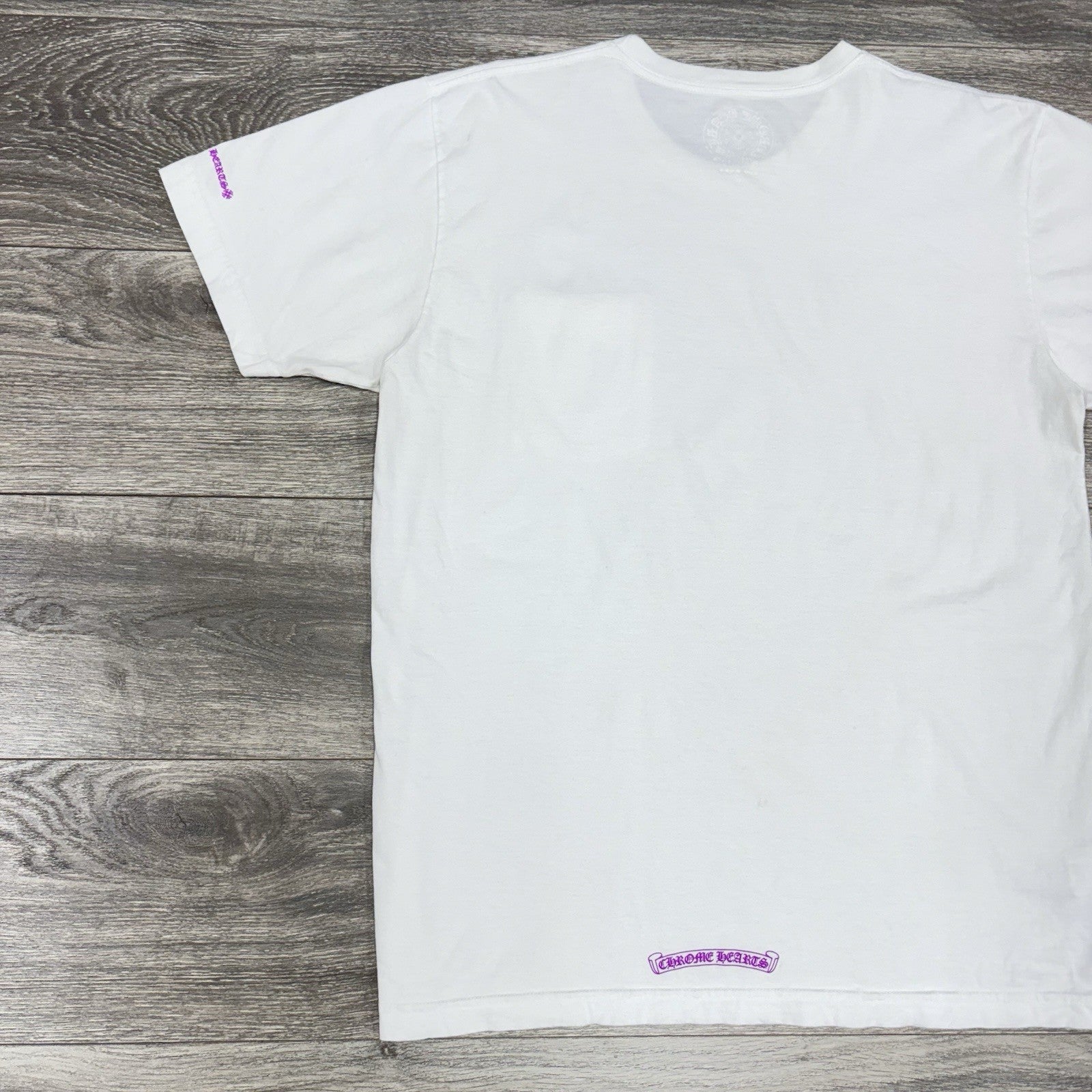 Size XL - Chrome Hearts Collar Print T-Shirt ' White Purple ' | WORN 1-3x