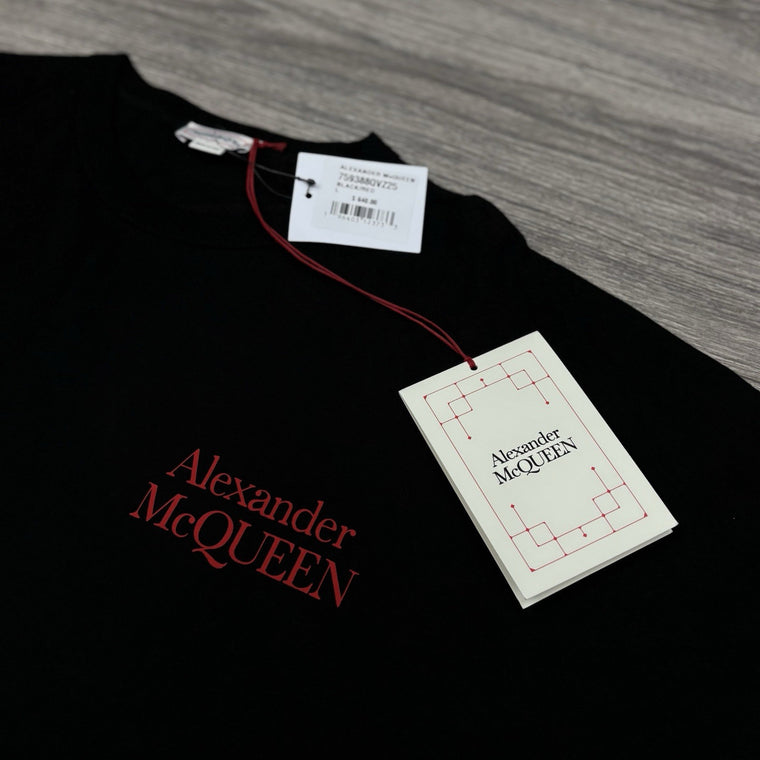 Printed Logo Long Sleeve Shirt Black Red — photo 7