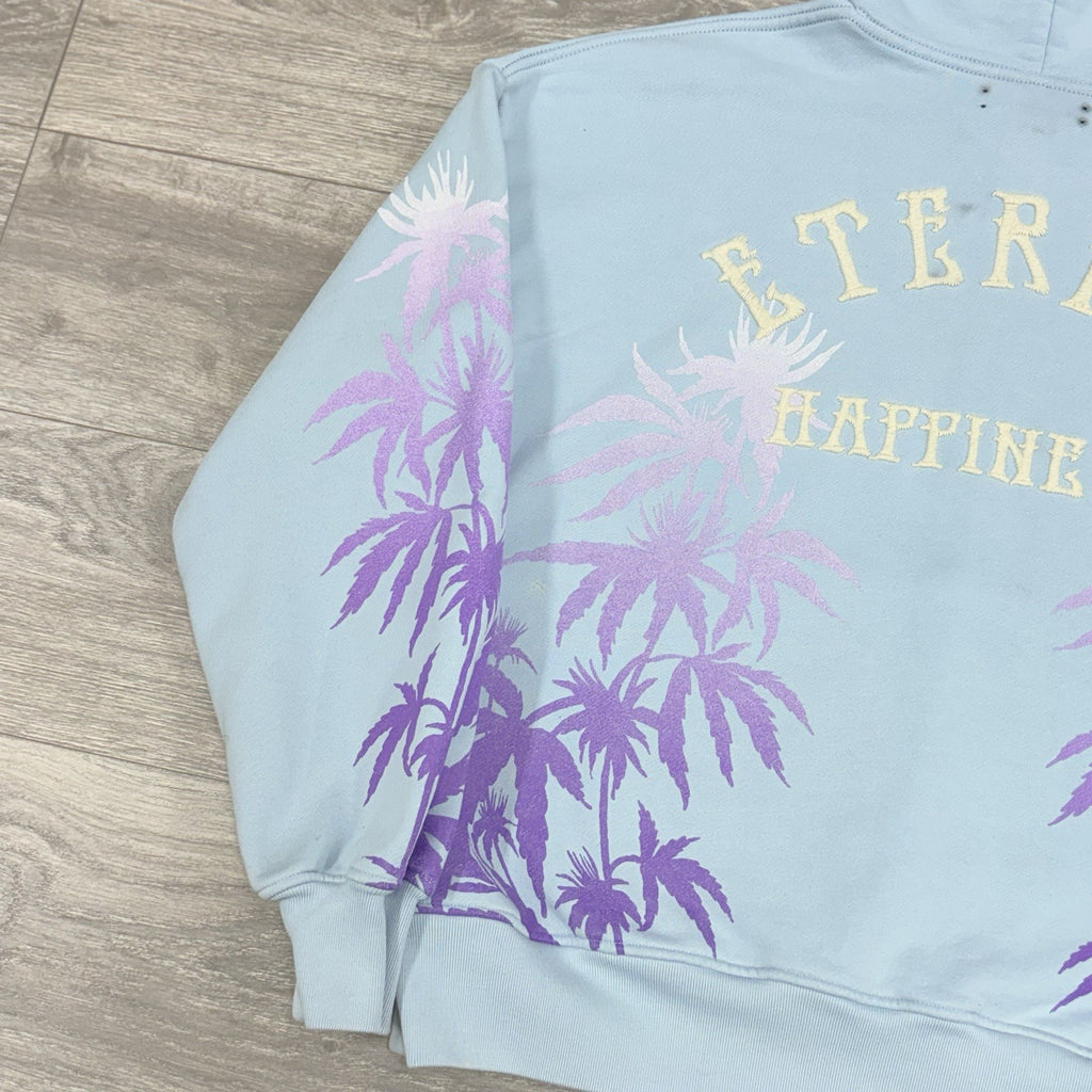 Size M - Amiri Eternal Happiness Embroidered Hoodie ' Blue ' | GREAT CONDITION!