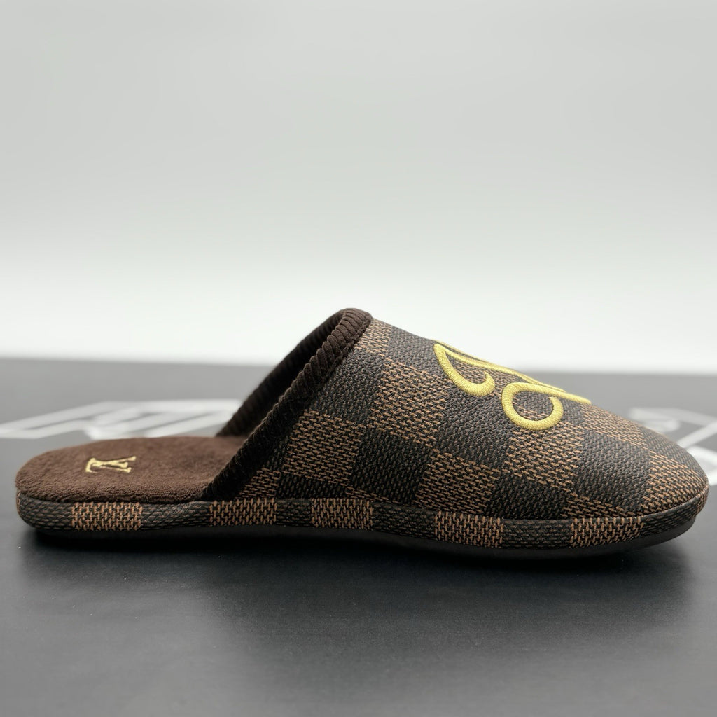Size 11 LV (12-12.5 US) Louis Vuitton Palace Slipper Damier Pop ' Ebene ' | NEW!