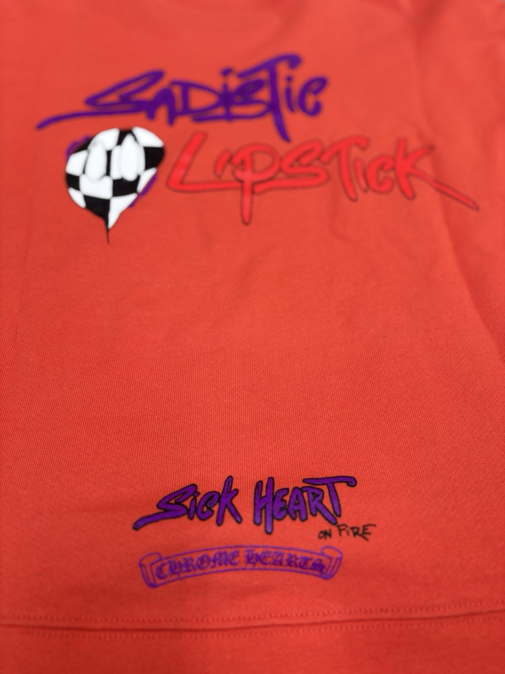 Size Medium - Chrome Hearts Matty Boy Sadistic Lipstick Crewneck ' Red ' | NEW!
