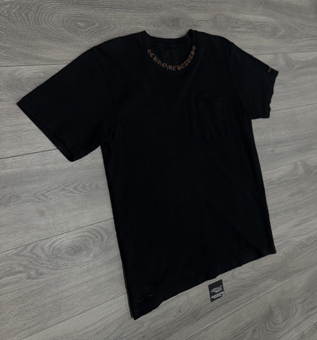Size Large - Chrome Hearts Collar Print T-Shirt ' Black Brown ' | SUPER CLEAN!