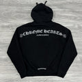 Size S - Chrome Hearts T Logo FU Shoulder Hoodie ' Black '