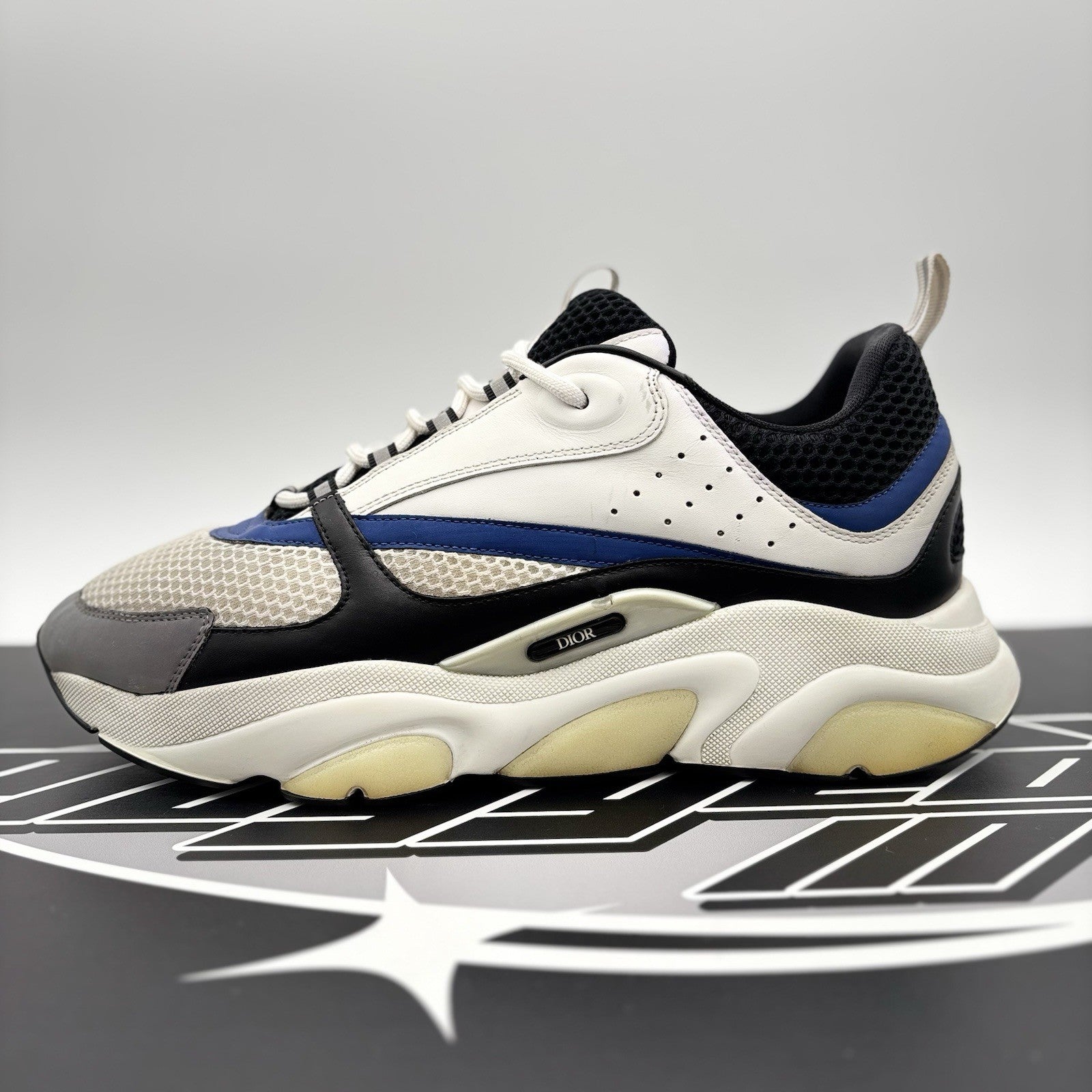 Size 46 EU (13 US) - Dior B22 Sneaker ' White, Blue, Black Reflective '