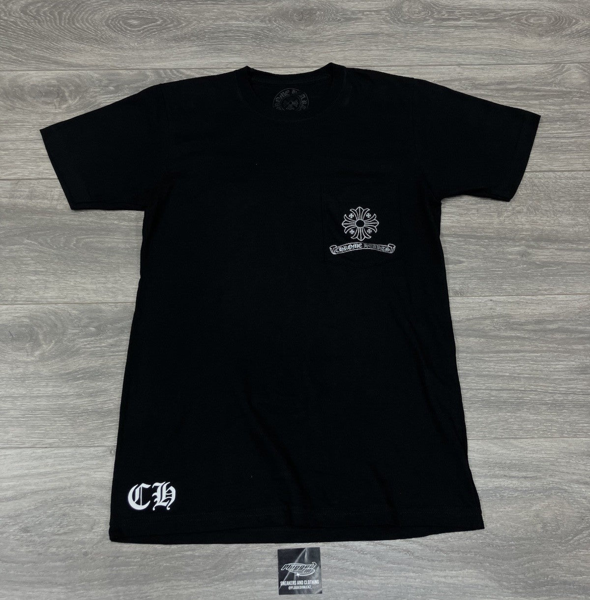 Size Small - Chrome Hearts Square Cross Pocket T-Shirt ' Black '| GOOD CONDITION