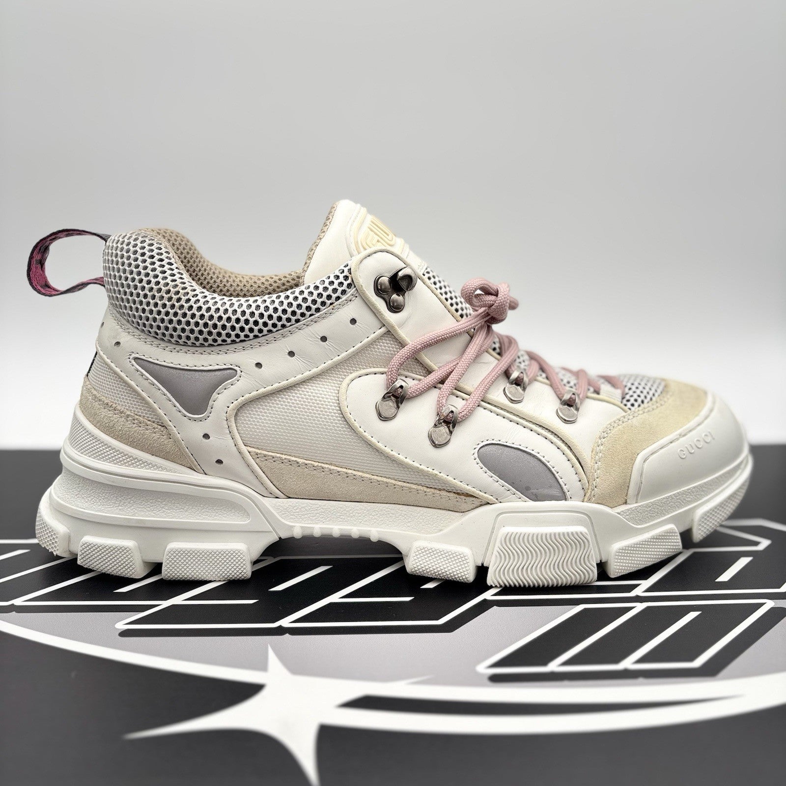 Size 12G (12.5 US) - Gucci Flashtrek SEGA ' White, Beige ' | GREAT CONDITION!