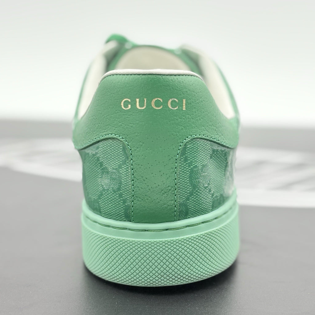 Size 10.5 G (11 US) - Gucci Ace GG Crystal Canvas ' Green ' | SUPER CLEAN!