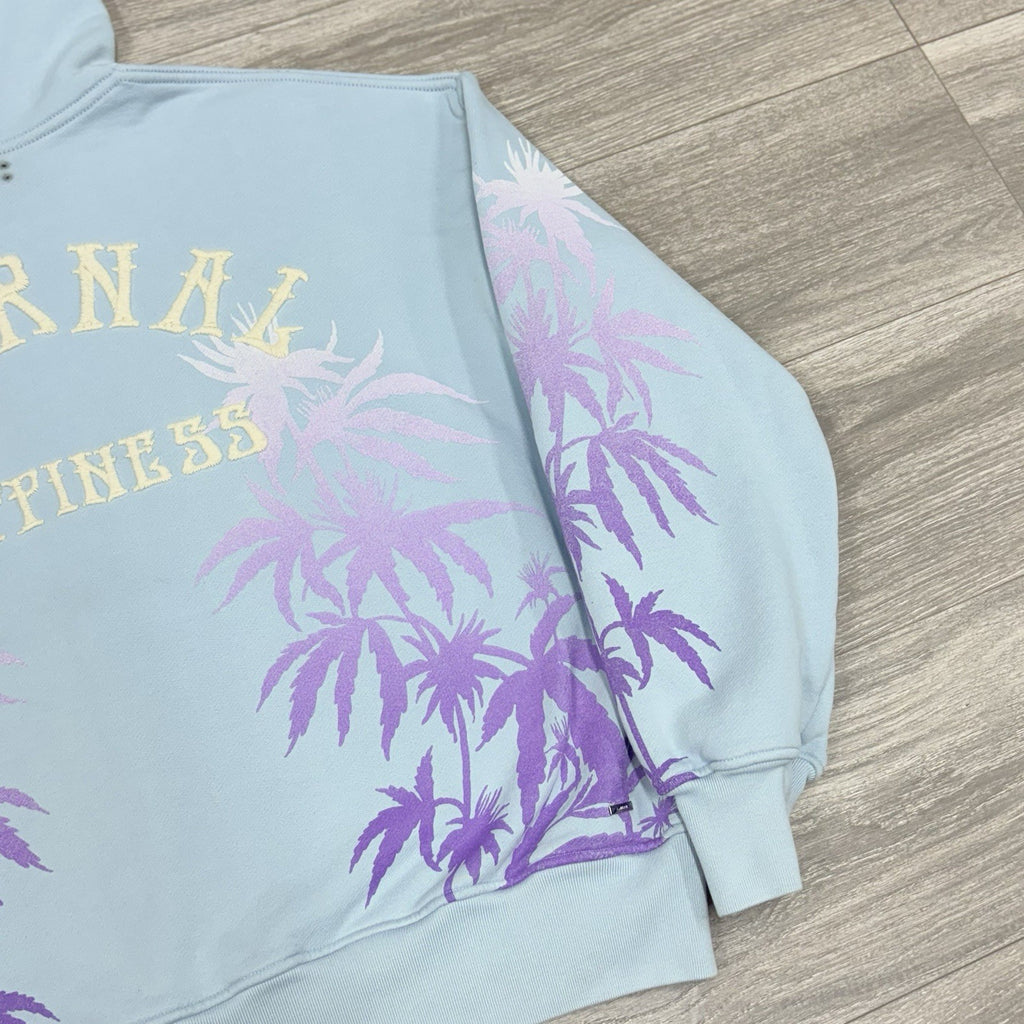 Size M - Amiri Eternal Happiness Embroidered Hoodie ' Blue ' | GREAT CONDITION!